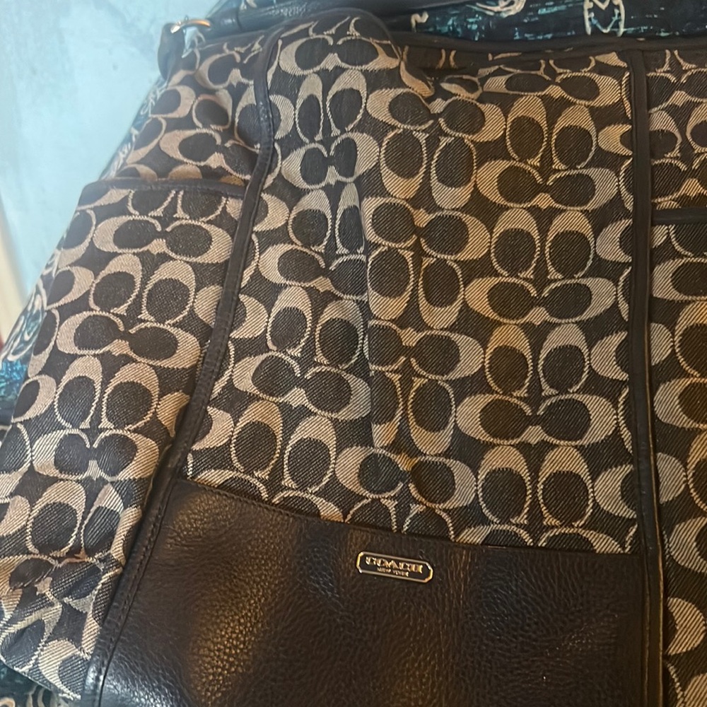 Denim Signature Coach Hobo bag